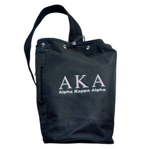 AKA Alpha Kappa Alpha Sorority Bag Black 3-Way Convertible Sling Backpack Duffle